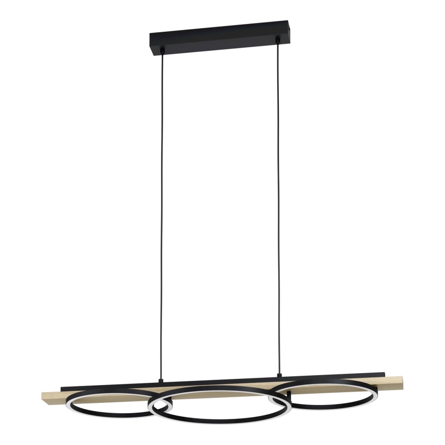Eglo - LED Prigušivi luster na sajli 2xLED/12,5W/230V+1xLED/15,5W 3000K bež/crna