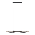 Eglo - LED Prigušivi luster na sajli 2xLED/12,5W/230V+1xLED/15,5W 3000K smeđa/crna