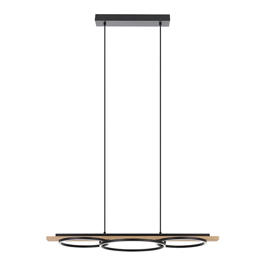 Eglo - LED Prigušivi luster na sajli 2xLED/12,5W/230V+1xLED/15,5W 3000K smeđa/crna