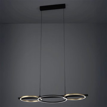 Eglo - LED Prigušivi luster na sajli 2xLED/12,5W/230V + LED/15,5W 3000K crna