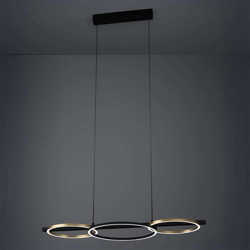 Eglo - LED Prigušivi luster na sajli 2xLED/12,5W/230V + LED/15,5W 3000K crna
