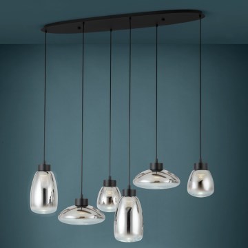 Eglo - LED Prigušivi luster na sajli 6xLED/5,4W/230V 2700K dimna