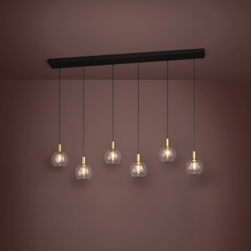Eglo - LED Prigušivi luster na sajli 6xLED/5,4W/230V 3000K zlatna