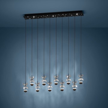 Eglo - LED Prigušivi luster na sajli LED/23W/230V 3000K crna