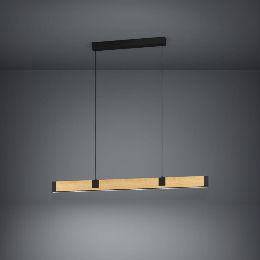 Eglo - LED Prigušivi luster na sajli LED/28,8W/230V 3000K crna/smeđa