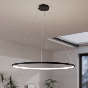 Eglo - LED Prigušivi luster na sajli LED/40W/230V 2700-6500K crna + daljinski upravljač
