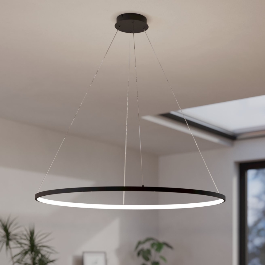 Eglo - LED Prigušivi luster na sajli LED/40W/230V 2700-6500K crna + daljinski upravljač