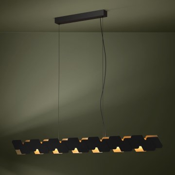 Eglo - LED Prigušivi luster na sajli LED/44W/230V 3000K crna/zlatna