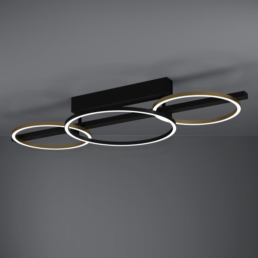 Eglo - LED Prigušivi nadgradni luster 2xLED/12,5W/230V + LED/15,5W 3000K crna