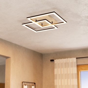 Eglo - LED Prigušivi nadgradni luster 4xLED/32W/230V 2700-6500K smeđa/crna