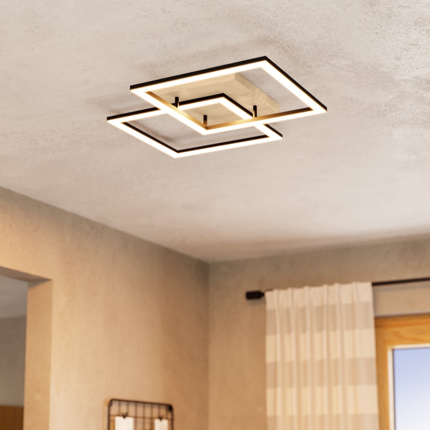 Eglo - LED Prigušivi nadgradni luster 4xLED/32W/230V 2700-6500K smeđa/crna