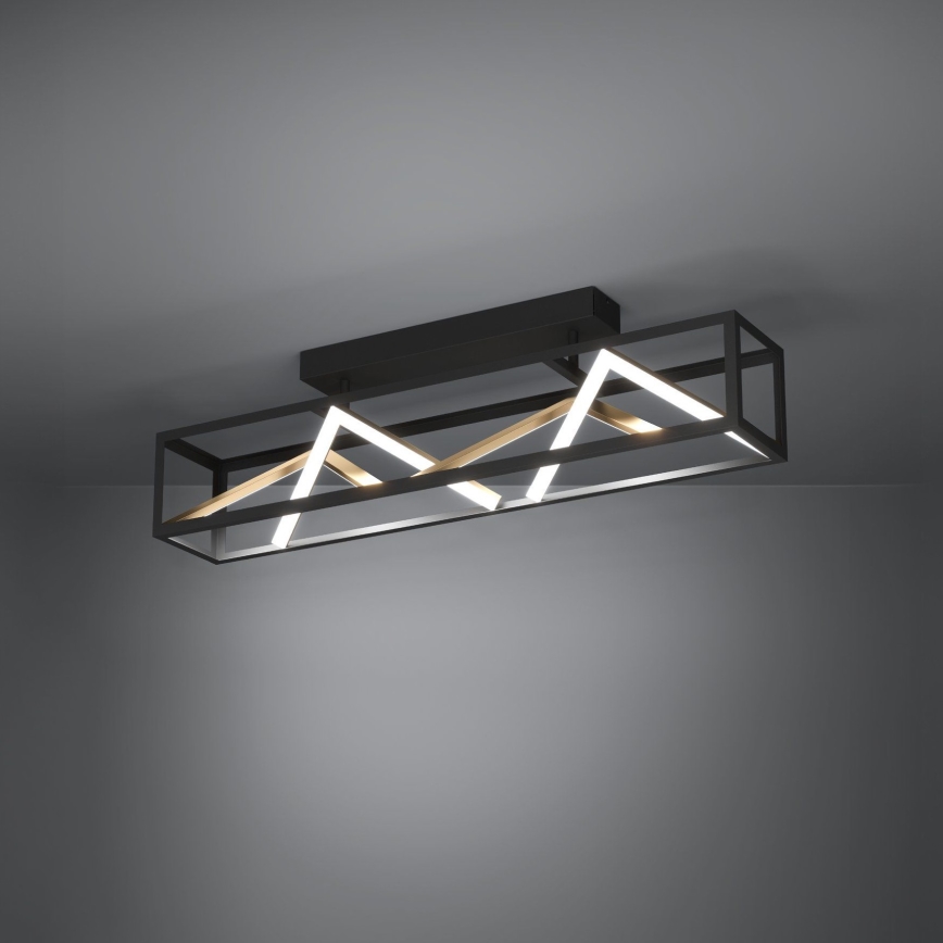 Eglo - LED Prigušivi nadgradni luster LED/45W/230V 2700-6500K crna/zlatna + daljinski upravljač