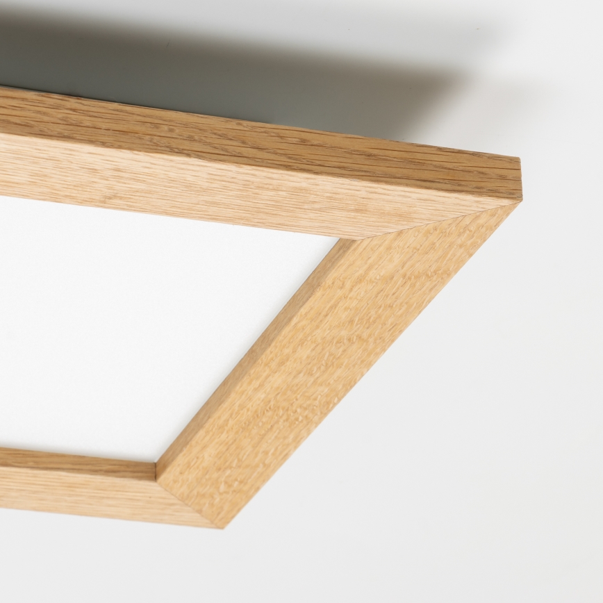 Eglo - LED Prigušivi nadgradni panel SALOBRENA 2 WOOD LED/16W/230V 4000K 34x34 cm smeđa
