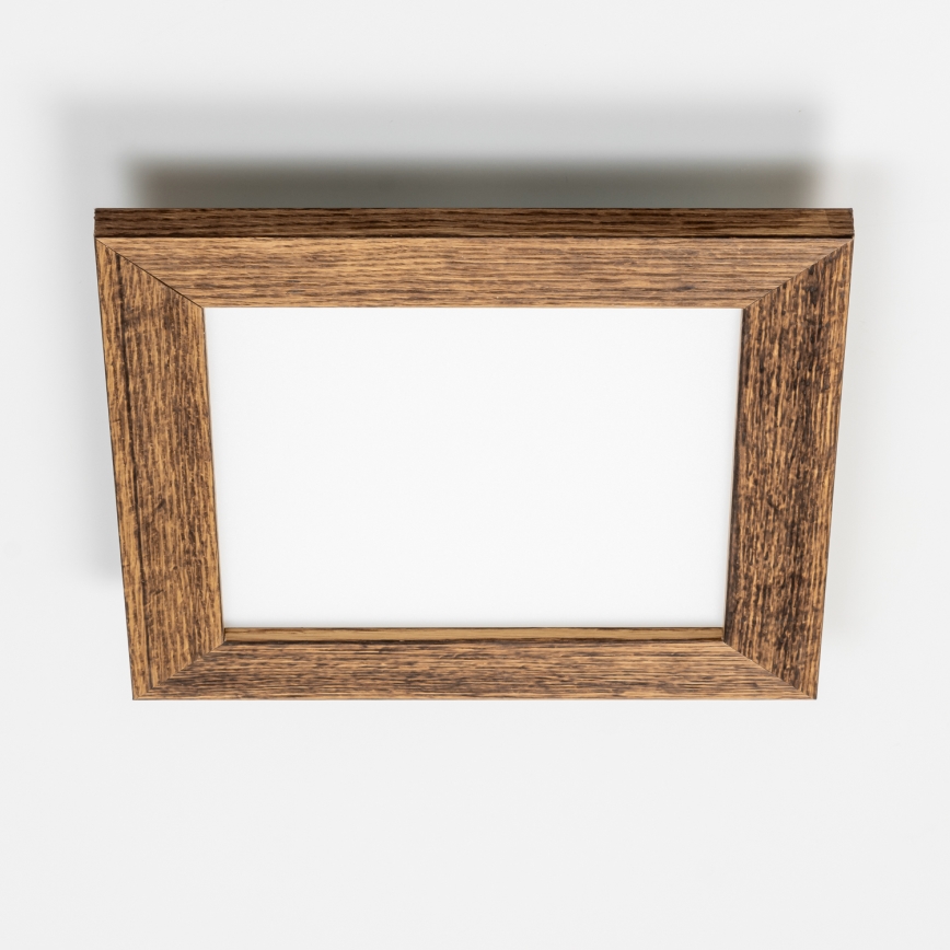 Eglo - LED Prigušivi nadgradni panel SALOBRENA 2 WOOD LED/16W/230V 4000K 34x34 cm smeđa