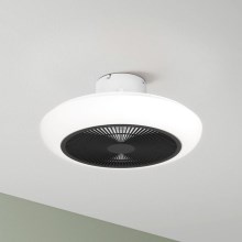 Eglo - LED Prigušivi stropni ventilator LED/25,5W/230V bijela/crna + daljinski upravljač