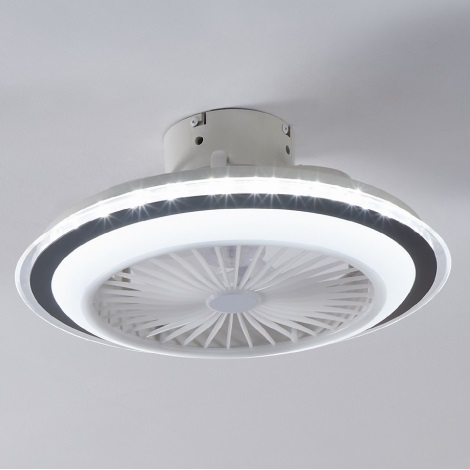 Eglo - LED Prigušivi stropni ventilator LED/25,5W/230V bijela/siva 2700-6500K + daljinski upravljač