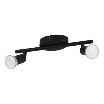 Eglo - LED Reflektorska svjetiljka 2xGU10/2,8W/230V 3000K crna
