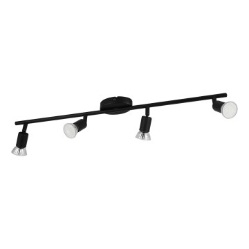 Eglo - LED Reflektorska svjetiljka 4xGU10/2,8W/230V 3000K crna