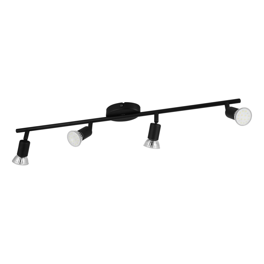 Eglo - LED Reflektorska svjetiljka 4xGU10/2,8W/230V 3000K crna