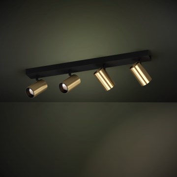 Eglo - LED Reflektorska svjetiljka 4xGU10/4,5W/230V 3000K crna/zlatna