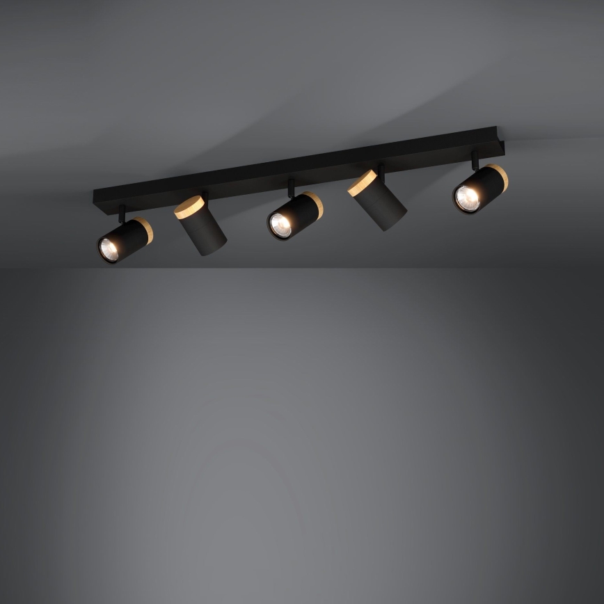 Eglo - LED Reflektorska svjetiljka 5xGU10/4,5W/230V 3000K crna/smeđa