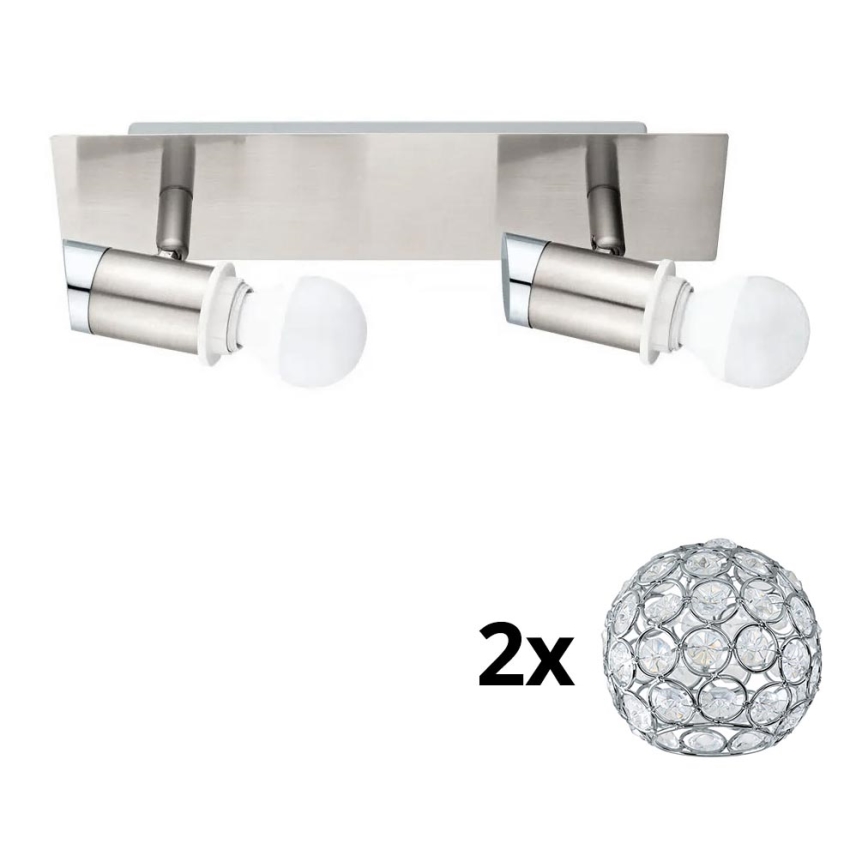 Eglo - LED Reflektorska svjetiljka MY CHOICE 2xE14/4W/230V mat krom