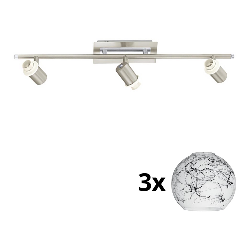 Eglo - LED Reflektorska svjetiljka MY CHOICE 3xE14/40W/230V mat krom/bijela/crna