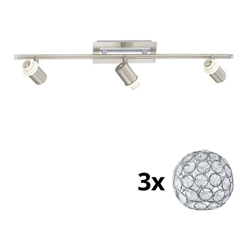 Eglo - LED Reflektorska svjetiljka MY CHOICE 3xE14/40W/230V mat krom