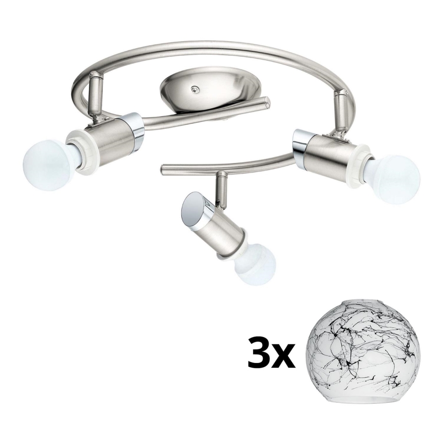 Eglo - LED Reflektorska svjetiljka MY CHOICE 3xE14/4W/230V  mat krom/bijela/crna