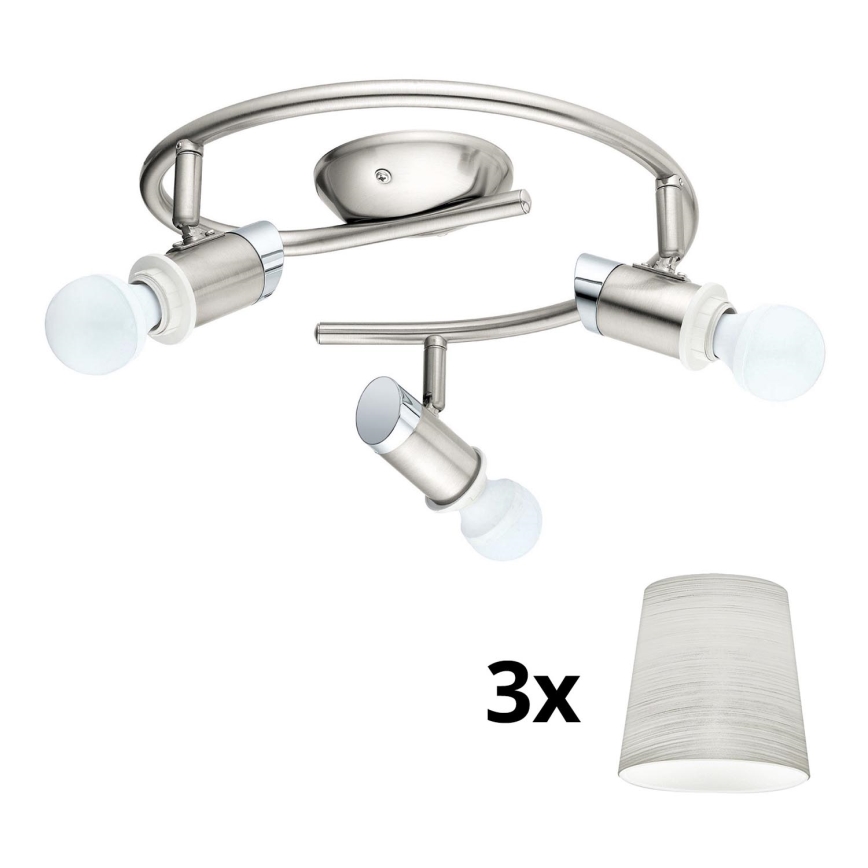 Eglo - LED Reflektorska svjetiljka MY CHOICE 3xE14/4W/230V  mat krom/krem
