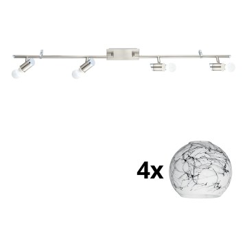 Eglo - LED Reflektorska svjetiljka MY CHOICE 4xE14/4W/230V  mat krom/bijela/crna
