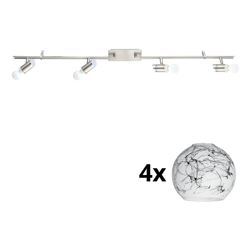 Eglo - LED Reflektorska svjetiljka MY CHOICE 4xE14/4W/230V  mat krom/bijela/crna