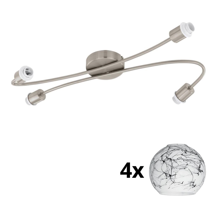 Eglo - LED Reflektorska svjetiljka MY CHOICE 4xE14/4W/230V mat krom/bijela/crna