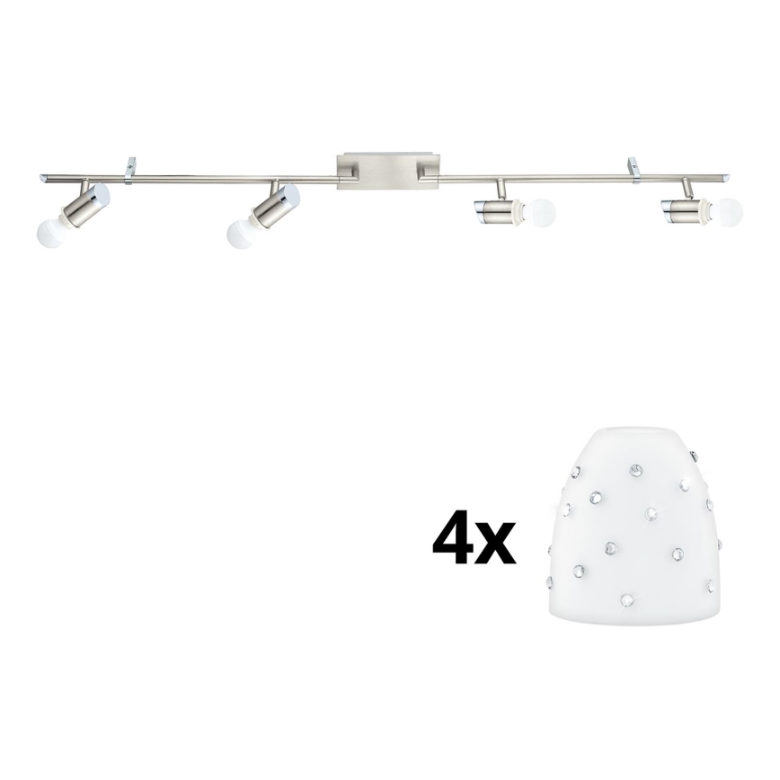 Eglo - LED Reflektorska svjetiljka MY CHOICE 4xE14/4W/230V  mat krom/bijela