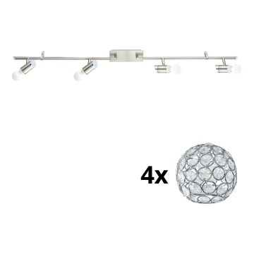 Eglo - LED Reflektorska svjetiljka MY CHOICE 4xE14/4W/230V mat krom