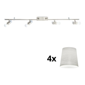 Eglo - LED Reflektorska svjetiljka MY CHOICE 4xE14/4W/230V mat krom/krem