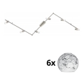 Eglo - LED Reflektorska svjetiljka MY CHOICE 6xE14/4W/230V mat krom/bijela/crna