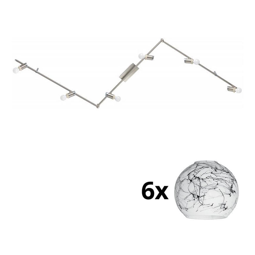 Eglo - LED Reflektorska svjetiljka MY CHOICE 6xE14/4W/230V mat krom/bijela/crna