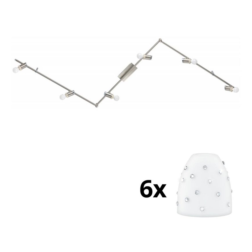 Eglo - LED Reflektorska svjetiljka MY CHOICE 6xE14/4W/230V mat krom/bijela