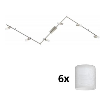 Eglo - LED Reflektorska svjetiljka MY CHOICE 6xE14/4W/230V mat krom/bijela