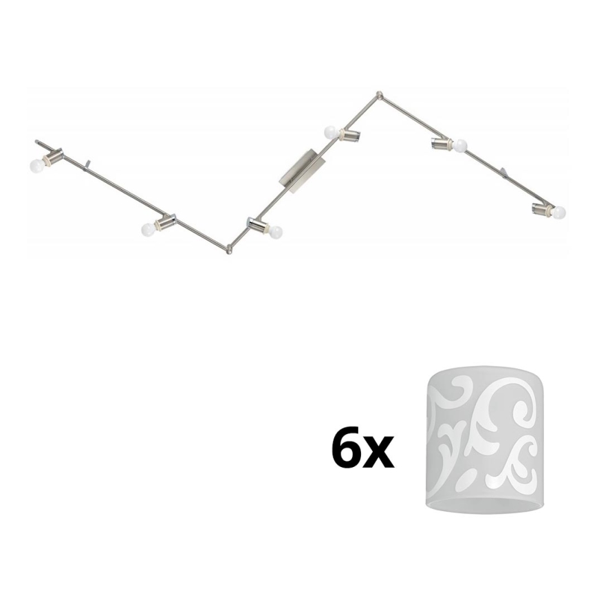 Eglo - LED Reflektorska svjetiljka MY CHOICE 6xE14/4W/230V mat krom/bijela