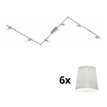 Eglo - LED Reflektorska svjetiljka MY CHOICE 6xE14/4W/230V mat krom/krem