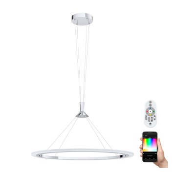 Eglo - LED RGB Prigušivi luster na sajli HORNITOS-C LED/37W/230V + daljinski upravljač