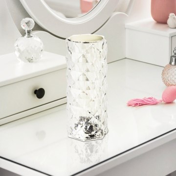 Eglo - LED RGB stolna lampa s prigušivanjem i dodirnim upravljanjem, punjiva LED/800 mAh, prozirna