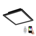 Eglo - LED RGB stropna svjetiljka s prigušivanjem SALOBRENA-C LED/16W/230V + daljinski upravljač
