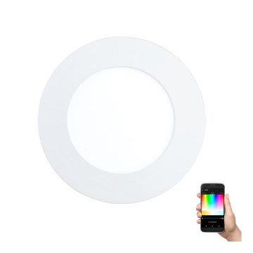 Eglo - LED RGB stropna ugradna svjetiljka s mogućnošću prigušivanja FUEVA-C LED/5,4W/230V pr. 12 cm