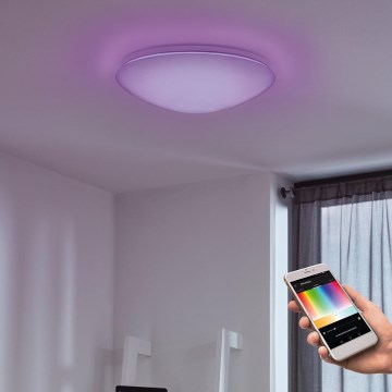 Eglo - LED RGB Zidno stropno svjetlo s prigušivanjem GIRON-C LED/17W/230V