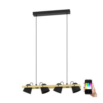 Eglo - LED RGBW dimabilni luster na užetu 4xLED/3,7W/230V 2700-6500K