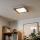 Eglo - LED RGBW panel za površinsku montažu s mogućnošću prigušivanja SALOBRENA-C WOOD LED/16W/230V 2700-6500K 34x34 cm smeđa + daljinski upravljač