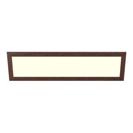 Eglo - LED RGBW Prigušivi nadgradni/ugradbeni panel SALOBRENA-C WOOD LED/34W/230V 2700-6500K 34x124 cm tamno smeđa + daljinski upravljač